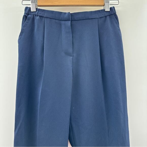 Trina Turk Navy Blue High Rise Skinny‎ Leg Full Length Dress Pants Size 2 - Picture 2 of 10